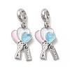 Rack Plating Alloy Colorful Enamel European Dangle Charms PALLOY-P289-04P-2