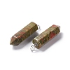 Natural Unakite Double Terminated Pointed Pendants G-G926-01P-04-3