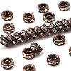 Brass Rhinestone Spacer Beads RB-A014-Z4mm-01R-NF-1