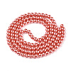 Baking Painted Pearlized Glass Pearl Round Bead Strands HY-Q003-6mm-77-A-3