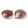 Natural Strawberry Quartz Pendants G-B009-07G-V-2