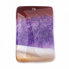 Dyed Natural Crackle Agate Pendants G-S330-09-2