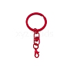 Spray Painted Iron Keychain Swivel Clasps LS-FIND-WH0111-355G-1