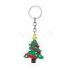 10Pcs 10 Styles Christmas Themed PVC Plastic Keychain KEYC-JKC00869-4