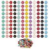 120Pcs 12 Colors Golden Plated Alloy Charms ENAM-SZ0001-64U-8