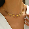 Stainless Steel Geometric Double-layer Collarbone Necklaces FY0428-4