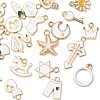 30Pcs 30 Style Light Gold Alloy Enamel Pendants ENAM-YW0001-80-7