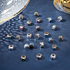 120Pcs 4 Colors Electroplated Natural Lava Rock Beads Strands G-PH0019-15-3
