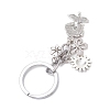 Tibetan Style Alloy Keychains KEYC-JKC01022-4