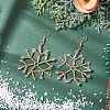 Glass Snowflake Dangle Earrings EJEW-MZ00253-02-2