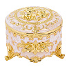 Alloy Pink Enamel Trinket Storage Decorative Boxes CON-WH20001-20A-1
