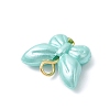 Opaque Acrylic Imitation Pearl Beads Pendants PALLOY-JF04296-02-5