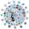 50Pcs Snowflake Paper Stickers PW-WG08003-01-2