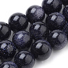 Synthetic Blue Goldstone Beads Strands X-G-S259-41-8mm-1