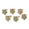 Natural Green Aventurine Stud Earrings EJEW-H153-01G-03-2