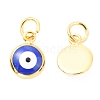 Brass Enamel Charms ZIRC-J025-71G-A01-2