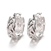 Non-Tarnish Braided 304 Stainless Steel Hoop Earrings for Women STAS-A057-17P-1