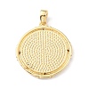 Brass Micro Pave Cubic Zirconia Pendants X-KK-P233-07G-2