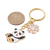 Snowflake & Panda Alloy Enamel Pendant Keychains KEYC-JKC00630-04-2