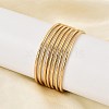 7Pcs 201 Stainless Steel Plain Bangle Sets for Women BJEW-L664-022A-G02-7