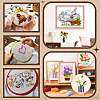 7Pcs 7 Colors Cotton Rectangle Cross-Stitch Fabric AJEW-AR0004-81-5