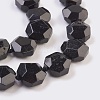 Natural Black Tourmaline Beads Strands G-F568-032-3