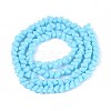 Frosted Opaque Glass Beads Strands GLAA-N017-4mm-18-3