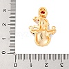 Christmas Theme Brass Micro Pave Cubic Zirconia Pendants KK-C076-27G-04-3