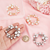   4Pcs 2 Colors Wreath Plastic Imitation Pearl Shoe Decoration AJEW-PH0011-48-3