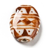 Handmade Printed Porcelain Beads PORC-F005-01A-2