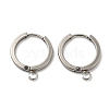 Tarnish Resistant 201 Stainless Steel Huggie Hoop Earrings Findings STAS-A167-01D-P-1