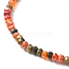 Faceted Round Glass Beads Stretch Bracelet for Teen Girl Women BJEW-JB07072-03-2