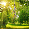 Boho Wind Chimes Hanging Ornaments with Wood Beads AJEW-WH0258-679-5