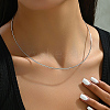 Stainless Steel Simple Thin Collar Necklace QV1917-2-3