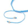 Big Evil Eye Braided Bead Bracelet BJEW-JB07109-05-5