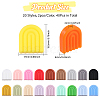 CHGCRAFT 40Pcs 20 Styles Rainbow Arch Food Grade Eco-Friendly Silicone Focal Beads SIL-CA0003-29-2