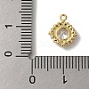 Brass Micro Pave Clear Cubic Zirconia Pendants KK-S391-01G-B-3