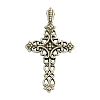 Tibetan Style Alloy Cross Gothic Pendants X-TIBEP-371-AS-LF-1
