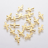 304 Stainless Steel Tiny Cross Charms A-STAS-F201-01G-1