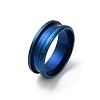 201 Stainless Steel Grooved Finger Ring Settings STAS-TAC0001-10C-L-1