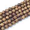 Natural Sandalwood Beads Strands WOOD-F008-02-B-2