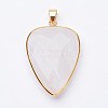 Faceted Natural Quartz Crystal Pendants X-G-F340-02C-1