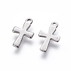 304 Stainless Steel Tiny Cross Charms STAS-L234-077P-2