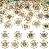 36Pcs 9 Colors Alloy Enamel Flower Chandelier Component Links FIND-PH0059-71-1