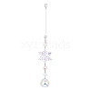 AB Color Glass Snowflake Pendant Decorations AJEW-Q144-02P-02-2