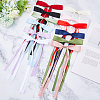 SUPERFINDINGS 24Pcs 12 Colors Polyester Ribbon Bowknot Alligator Hair Clips PHAR-FH0001-04-4