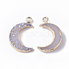 Druzy Resin Pendants RESI-S383-009-A03-2