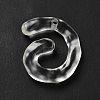 Transparent Resin Alphabet Pendants LS-RESI-C028-02G-3