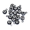 Handmade Evil Eye Lampwork Charms KK-F764-13B-01-2