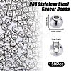 SUNNYCLUE 304 Stainless Steel Spacer Beads STAS-SC0006-87D-2